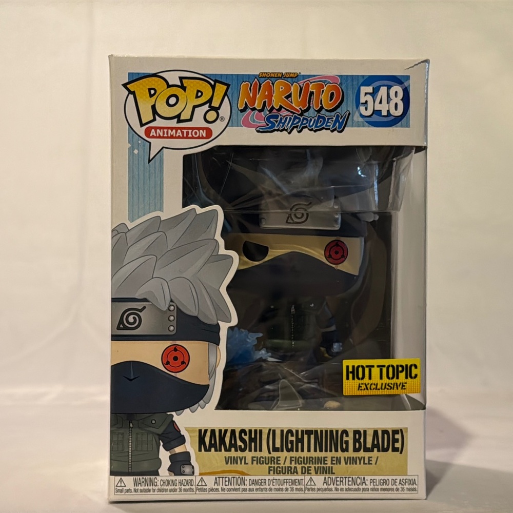 Kakashi Hatake Lightning Blade Funko Pop #548 Naruto Shippuden Hot Topic Exclusi